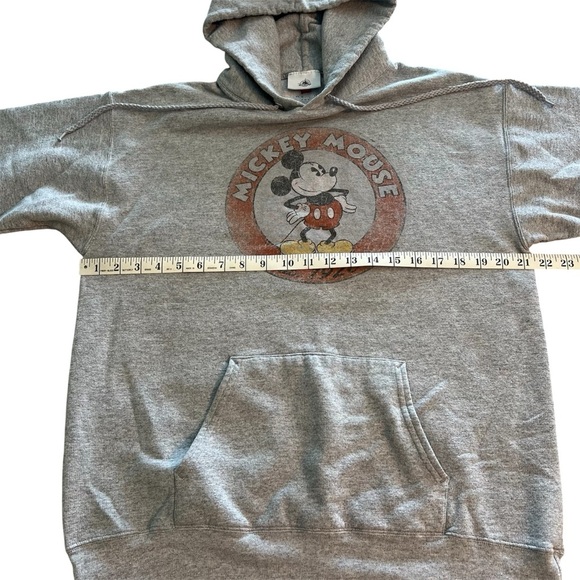 Disney Mickey Mouse Hoodie Sweatshirt Gray Size Medium - Picture 4 of 6